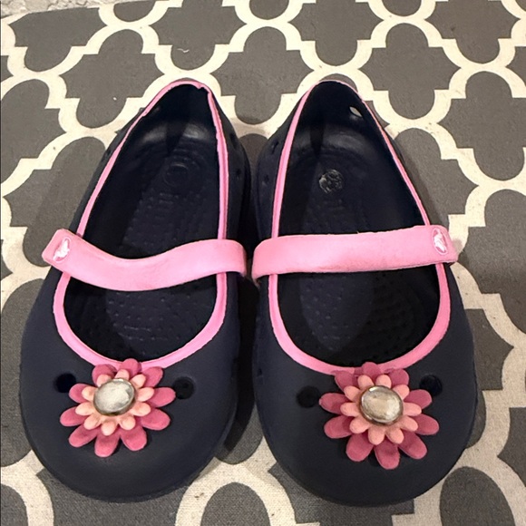 CROCS Toddler Baby Mary Jane Keeley Springtime Sandals Size C 6 - Picture 3 of 4